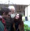 Padre Gianfranco con Alessandro e Sofia